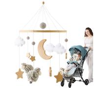 Mobile for Crib | Musical Pendant for Bassinet - Decorative Bohemian Crib Mobile for 0-3 Boys and Girls Nursery Stroller Interactive Decoration