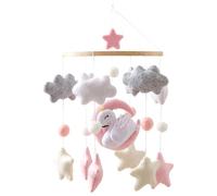 Mobile for Crib - Rotating Felt Sensory Toys - Cloud Star Mobiles Nursery Decor | for Home Bedroom Living Room Sleeping Birthday Stocking Stuffers
