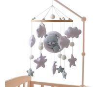 Mobile for Crib - Sleeping Bear Nursery Toy | Portable Hanging Mobile with Cute Plush Design, Nursery Decor for Bassinet, Bedroom, Wall, Girls, Boys, Sleep Aid