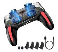 Mobile Game Controller with 4000mAh Power Bank & Cooling Fan, Phone Game Controller with L1R1 Triggers Joystick for PUBG/Call of Duty/Fortnite, Phone Gaming Grip Gamepad for 4.7-7" Android iOS
