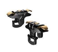 Mobile Game Trigger Joystick Grip for Smartphone Joystick, Mobile Shooting Game Controller Trigger Black Gold 1 Pair for Gaming