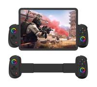 Mobile Gaming Controller for iPad/Tablet (13-25cm) Wireless Gamepad for Android/iOS/PC/NS Bluetooth Controller,Hall Effects Joysticks with Linear Trigger,RGB Telescopic Joystick,Cloud Gaming (Black)