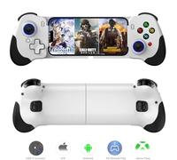 Mobile Gaming Controller for iPhone 15 / 16,Remote Player Gamepad for Android (USB-C) PS5 / PS4 / Xbox / PC,Phone Controller Cloud Gaming Hall Joysticks / Hall Trigger,COD,PUBG,Genshin Impact (White)