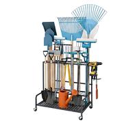 Mobile garden tool rack, tool & equipment stand