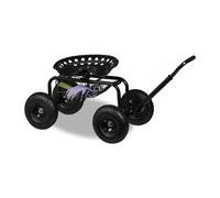 Mobile Gardening Seat Rolling Cart Trolley Storage Space Tools Ergonomic Comfort