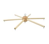Mobile Hanger for Crib, Natural Wooden DIY Mobile Kit, Bell Wind Chimes Hanger for Baby Home Wall Hanging Balcony DIY Kit for Crib