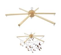 Mobile Hanger for Crib, Natural Wooden DIY Mobile Kit, Bell Wind Chimes Hanger for Baby Home Wall Hanging Balcony, 15 cm