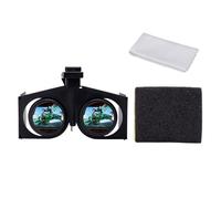 Mobile Headset Glasses - Compact Foldable Virtual Reality Viewer, Smartphone 3D Immersion Goggles, Adjustable Lens Box Device | Home Cinema And 360 Degree Video Experience Use