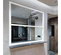 Mobile Home Windows Replacement, Vertical Sliding Windows with Screen, White Aluminum Ventilation Window, Sliding Shed & Basement Window for Bathroom Shower, Utility Room and Chicken(Black,50X90CM)