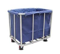 Mobile Hotel Trolley Cart with Wheels | Stainless Steel & Oxford Cloth | Rolling Room Service Cart for Lobby & Tool Linen | Universal Caster for Easy Maneuverability