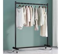 Mobile Industriale con Ruote - Elegante nizer per Abiti Appesi Carrello Multifunzionale con Rotelle per Casa e Negozi Nero 236 Pollici Stile Moderno.