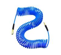 Mobile Inflation Hose, PU Coiled Air Line with Couplers for Pneumatic Setup, Equipment Care, Easy Storage Coiled Air Hose Recoil Pneumatic Line Couplers Compressor Hookup Garage Repair Pu