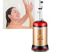 Mobile Instantaneous Water Heater Shower with Shower Head 220V Portable Electric Heated for Bathroom Portable Electric Water Heater Shower 60L/70L, CE Certified (2 Colors) (Color : A-Golden, Size :