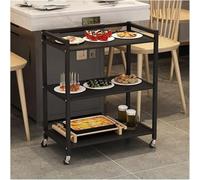 Mobile Kitchen Cart with Wheels, Multi-layer Storage Rack for Hot Pot Ingredients and Dish Organization