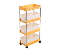 Mobile Kitchen Trolley - Floor-to-Ceiling Multi-Layer Storage Cart Drawer-Type Shelving Unit for Bathroom & Home Adjustable Rolling Rack (Color: C)
