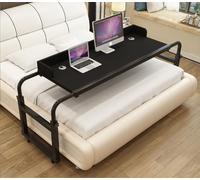 Mobile Laptop Desk - Adjustable Overbed Computer Table for Home Office Use, Height and Length Adjustable, Rolling Mobile Design, Versatile Work Station