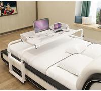 Mobile Laptop Desk - Adjustable Overbed Computer Table for Home Office Use, Height and Length Adjustable, Rolling Mobile Design, Versatile Work Station