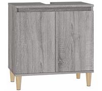 Mobile Lavabo Grigio 58x33x60 cm - Stylish Layered Wood Vanity Sink Cabinet for Bathroom, Modern Design, Space-Saving Storage Solution, Durable and Elegant