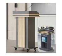 Mobile Lectern Podium Stand - Solid Wood Pulpit for Churches, Conferences, Weddings & Classrooms - Floor Standing, Stable & Stylish Design with Drawer Storage