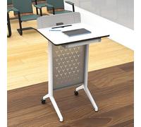 Mobile Lectern Podium, Stand Up Desk, Speaking Lectern Reception Desk, Portable Pulpit Stand with Lockable Casters for Classroom, Church, Office; Coffee table, small side table for home use