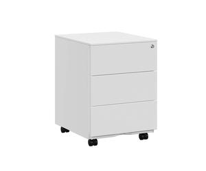 Mobile Lockable File Cabinet, White