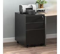 Mobile Locking File Cabinet for Under Desk - Secure A4 Document Storage with Keys - Perfect for Home Office nization and Space Saving Solutions
