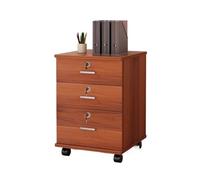 Mobile Locking File Cabinet - Simple Office Storage with Drawers Low Legal FileRed Compact Filing Cabinet for Office Use One Size