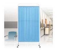Mobile Medical Privacy Screen Room Divider - 1/2/3/4/5/6 Panel Folding Iron Frame Partition for Patient and Beauty Salon Use
