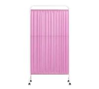 Mobile Medical Privacy Screen Room Divider, Panel Freestanding Folding Medical Privacy Screen, 6ft High Folding Medical Temporary Fence,Ward/Beauty Salon/Health Hall Standing Door Partition(Pink)
