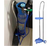 Mobile Metal Cylinder Rack Fixed Cylinder Rack Portable Oxygen Cylinder Rack(31.5 in/80cm(10L))