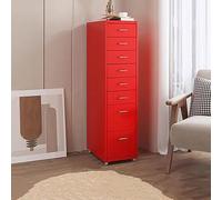 Mobile Metal File Cabinet with Locking Wheels Vertical Rolling Storage with Drawers Stylish Lagerschrank for Office and Home nization Secure and Portable File