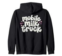 Mobile Milk Truck Breastfeeding Funny Nursing Mom Zip Hoodie