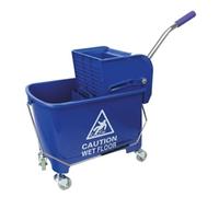 Mobile Mop Bucket and Wringer 20 Litre Blue