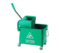 Mobile Mop Bucket and Wringer 20 Litre Green 101248GN - 101248 GRN