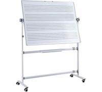 Mobile Music Staff Whiteboard on Wheels,Double-Sided Magnetic Dry Erase Board for School,Musicians,Organize Your Music Notes Efficiently