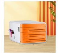 Mobile Office Drawer nizer - Lockable Plastic Document Storage Cabinet with Combination Lock Stackable Desktop nizer Box for Paperwork and Supplies Collection