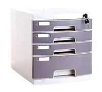 Mobile Office nizer - Multi-Drawer Document Storage Box Plastic Desk File Holder with Lock 2/3/4 Tier Document nizer for Receipts and Office Supplies