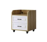 Mobile Office Printer Stand Desktop Storage Shelf with Drawer Silent Rolling Printer Holder Versatile File Cabinet Yellow MDF Printing Rack for Home & Office Use