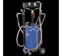 Mobile Oil Drainer with Probes 35L Air Discharge