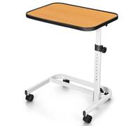 Mobile Overbed Table Height Adjustable Hospital Laptop Table w/ Tilting Top
