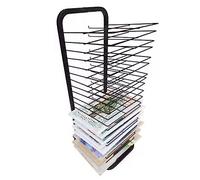 Mobile Paint Drying Rack - 15-Layer Art Drying Rack for Classroom or Studio - Durable Metal Artwork Storage Display for Student Masterpieces - Efficient & Stylish Design