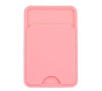 Mobile Phone Back Paste Card Holder 6.2 * 9.5CM Protect Case Anti-Theft Back Paste Card Holder Set Credit Cards Holder TPU ID Bank Card(Pink)