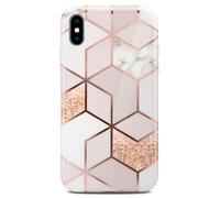 Mobile phone case for Apple iPhone XS / iPhone X case marble look cover silic...