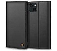 Mobile Phone Case for iPhone 13 Case, Premium Leather Protective Case for iPhone 13 Case Wallet Card Slot Stand Function Foldable Flip Case for iPhone 13 Case, Black