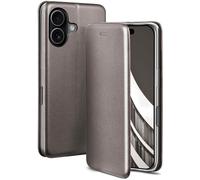 ONEFLOW Business Case for iPhone 17, Foldable Mobile Phone Case with Stand Function, Flip Case Cover, Thin, PU Leather Case with Card Slot, 360 Degree Protective Case, Taupe
