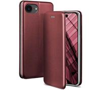 ONEFLOW Business Case for iPhone 17e Mobile Phone Case Foldable with Stand Function, Flip Case Cover Thin, PU Leather Case with Card Slot, 360 Degree Protective Case, Wine Red