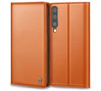 Mobile Phone Case for Samsung Galaxy A50 Case, Premium Leather Protective Case for Samsung Galaxy A50/A30S Case Wallet Card Slot Stand Function Foldable Flip Case for Samsung A50 Case, Orange