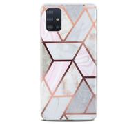 ONEFLOW Sense Case, Compatible with Samsung Galaxy A51 Pro Max, Marble Effect Case, Camera and Screen Protector, Glitter Silicone Phone Case, Thrill