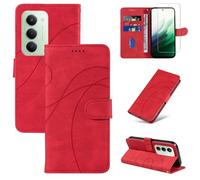 Mobile Phone Case for Xiaomi Redmi 15 4G / 5G EU Version (Not for Global Version) Case with 1 Piece Tempered Glass Screen Protector Screen Protector Stand Function and Card Slot Protective Case (Red)