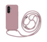 Mobile Phone Chain Case, Compatible with Samsung Galaxy A56, Matt, Mobile Phone Case, Crossbody Case, Shockproof Protective Case, Pink